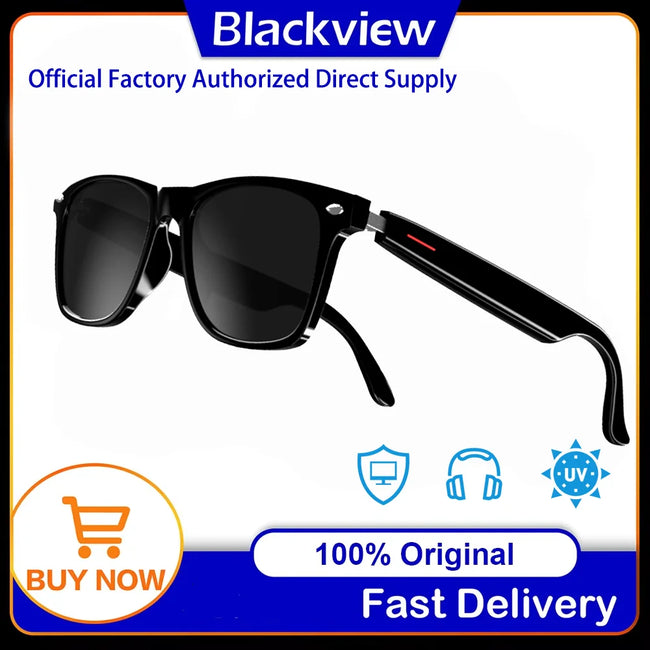 Bluetooth Smart Glasses Built-In Speaker&Mic IPX4 Waterproof Outdoor Polarized UV Protection Sunglasses for Men Women