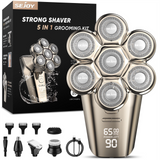 Sejoy 5 In 1 Electric Head Shaver 7D Cordless Razor with Hair Trimmer Multifunctional Electric Shaver