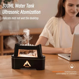 10.14Oz Water Drop Sounds Flame Aroma Diffuser Cloud Rain Essential Oil Diffuser Blue Light Raindrop Humidifier for Home Yoga