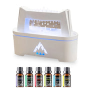 10.14Oz Water Drop Sounds Flame Aroma Diffuser Cloud Rain Essential Oil Diffuser Blue Light Raindrop Humidifier for Home Yoga
