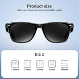 Bluetooth Smart Glasses Built-In Speaker&Mic IPX4 Waterproof Outdoor Polarized UV Protection Sunglasses for Men Women