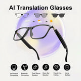 AI Translation Smart Glasses with Photochromic Lenses, Support 160+ Languages Real-Time Translation