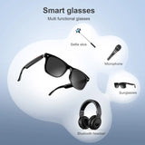 Bluetooth Smart Glasses Built-In Speaker&Mic IPX4 Waterproof Outdoor Polarized UV Protection Sunglasses for Men Women