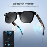 Bluetooth Smart Glasses Built-In Speaker&Mic IPX4 Waterproof Outdoor Polarized UV Protection Sunglasses for Men Women